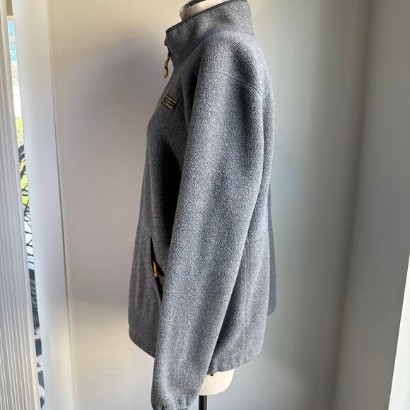 L.L.Bean Recycled Fleece Full Zip Jacket Women’s XL Gray Outdoors Hiking - Picture 6 of 11